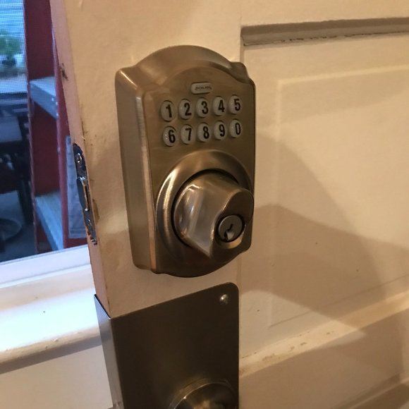 Schlage BE365VCAM619 Camelot Keypad Deadbolt - Satin Nickel - Picture 4 of 4